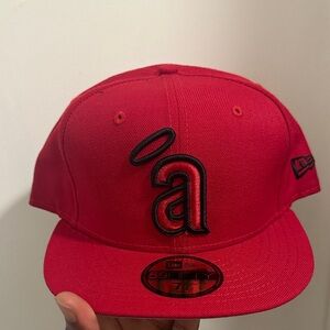 New Era Red Cap with Black Embroidery
